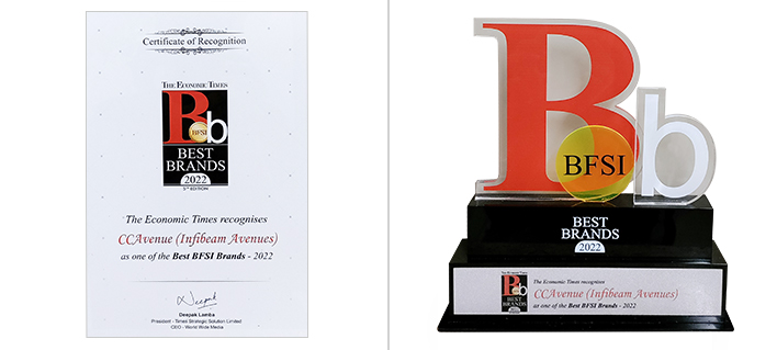 CCAvenue recognized as a 'Best BFSI Brand' by the Economic Times for the second consecutive year CCAvenue recognized as a 'Best BFSI Brand' by the Economic Times for the second consecutive year