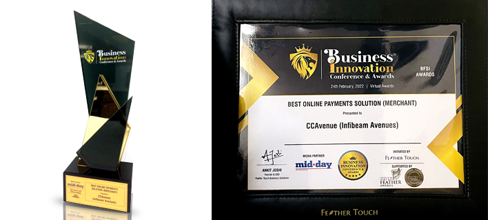 CCAvenue declared 'Best Online Payments Solution - Merchant' at the Business Innovation Awards CCAvenue declared 'Best Online Payments Solution - Merchant' at the Business Innovation Awards