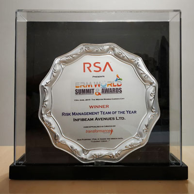 Infibeam Avenues Bags the 'Risk Team of the Year' Title at the ERM World Summit & Awards 2019 Infibeam Avenues Bags the 'Risk Team of the Year' Title at the ERM World Summit & Awards 2019