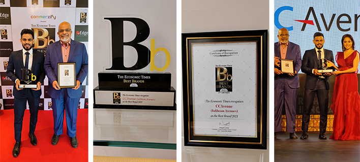 CCAvenue felicitated with 'ET Best Brands 2021' accolade by the Economic Times CCAvenue felicitated with 'ET Best Brands 2021' accolade by the Economic Times