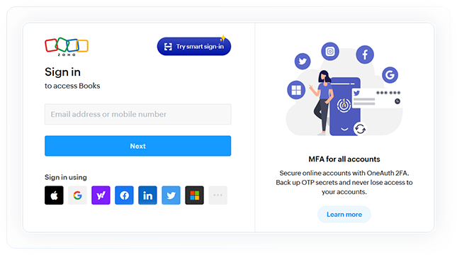 Log into zoho books Log into zoho books